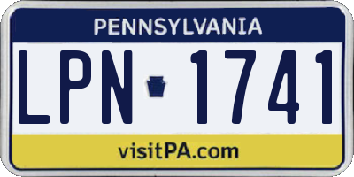 PA license plate LPN1741