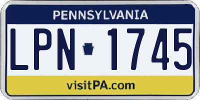 PA license plate LPN1745
