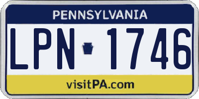 PA license plate LPN1746