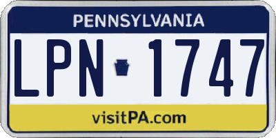 PA license plate LPN1747