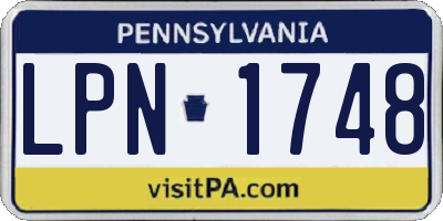 PA license plate LPN1748