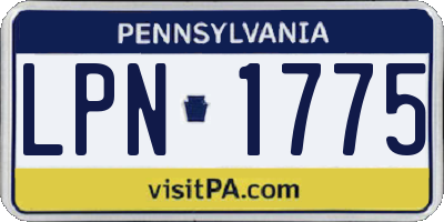 PA license plate LPN1775