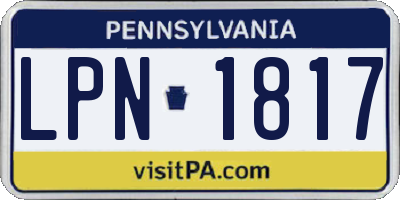 PA license plate LPN1817