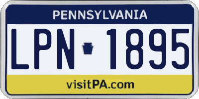 PA license plate LPN1895