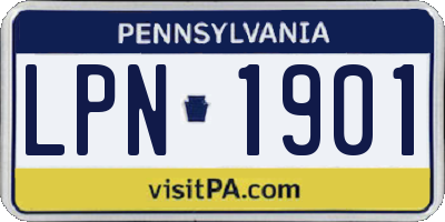 PA license plate LPN1901