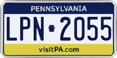 PA license plate LPN2055