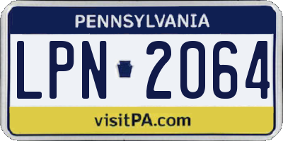 PA license plate LPN2064