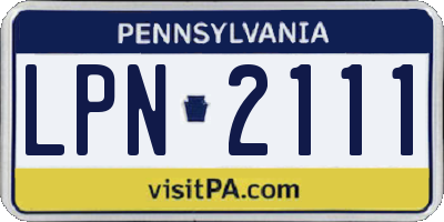PA license plate LPN2111