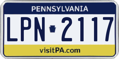 PA license plate LPN2117