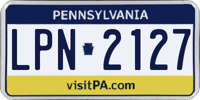PA license plate LPN2127