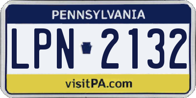 PA license plate LPN2132