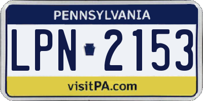 PA license plate LPN2153