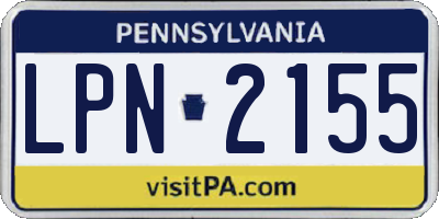 PA license plate LPN2155