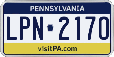 PA license plate LPN2170