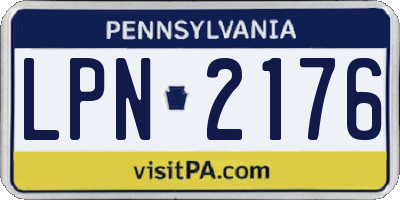 PA license plate LPN2176