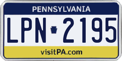 PA license plate LPN2195