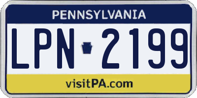 PA license plate LPN2199