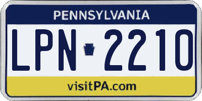 PA license plate LPN2210