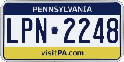 PA license plate LPN2248