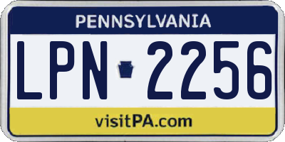 PA license plate LPN2256