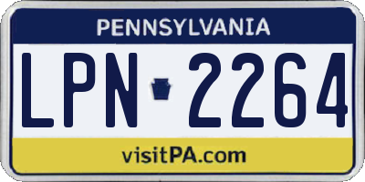 PA license plate LPN2264