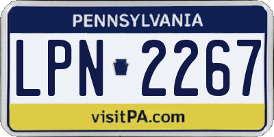 PA license plate LPN2267