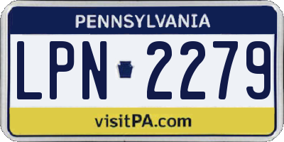 PA license plate LPN2279
