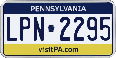 PA license plate LPN2295