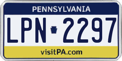 PA license plate LPN2297