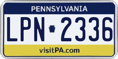 PA license plate LPN2336