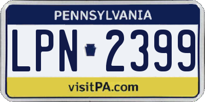 PA license plate LPN2399