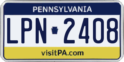PA license plate LPN2408