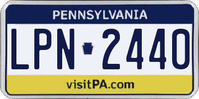 PA license plate LPN2440
