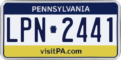 PA license plate LPN2441