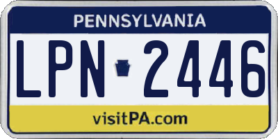 PA license plate LPN2446
