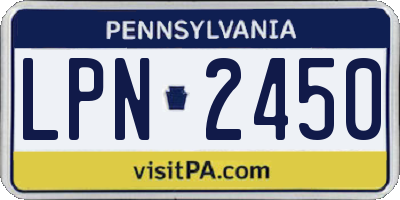 PA license plate LPN2450