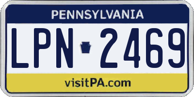 PA license plate LPN2469
