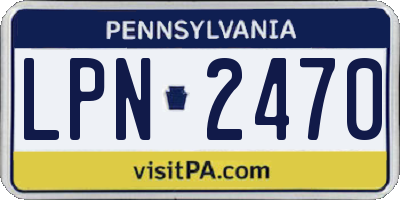 PA license plate LPN2470