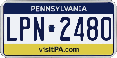 PA license plate LPN2480