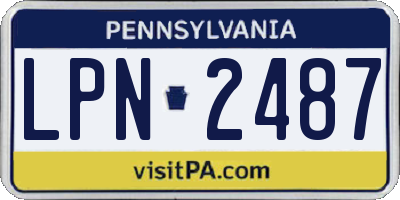 PA license plate LPN2487