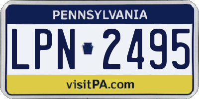 PA license plate LPN2495
