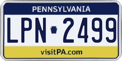 PA license plate LPN2499
