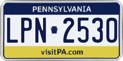 PA license plate LPN2530