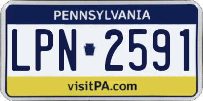 PA license plate LPN2591