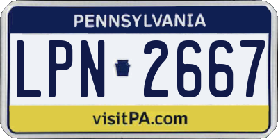 PA license plate LPN2667