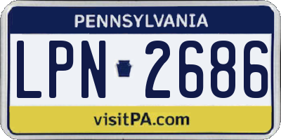 PA license plate LPN2686