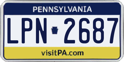 PA license plate LPN2687