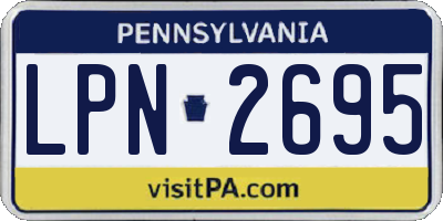 PA license plate LPN2695