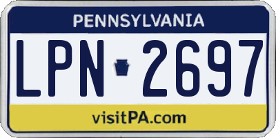 PA license plate LPN2697