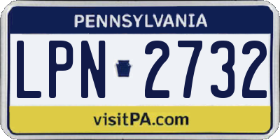 PA license plate LPN2732